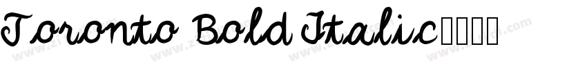 Toronto Bold Italic字体转换